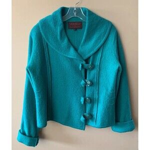 Vintage "ADIEU" by Philip & Jane Gordon Women's Wool Jacket Green Size Medium